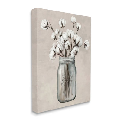 «Cotton Flower Jar Vase On Canvas» par Ziwei Li, impression