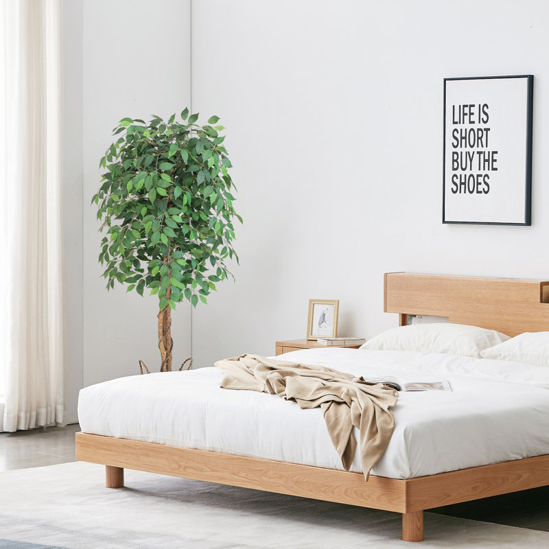 Ficus artificiel avec pot pour l'extérieur et l'intérieur, H 70 po x l 7 po x P 6 po