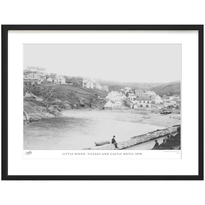 Little Haven, Village And Castle Hotel 1898 by Francis Frith - Single Picture Frame Print, 28cm H x 36cm W x 2.3cm D