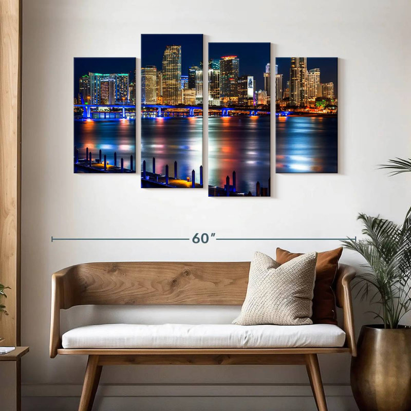 Horizon lumineux de Sirci à Miami, H 32 po x l 52 po