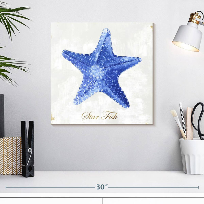 Étoile de mer bleue Brampt, H 16 po x l 16 po