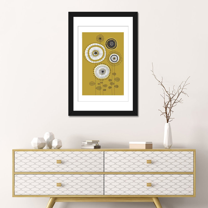 « fleurs vi », impression sur toile, Papier d'art encadré noir, H 24 po x l 16 po x P 1 po, Blanc