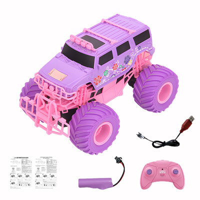 2,4Ghz télécommande voiture jouet gros roues pneus en caoutchouc électrique chenille tout-terrain véhicule tout-terrain camion tout-petits garçons filles cadeau