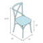 Chaise d'appoint rembourrée en bois massif à dossier croisé Macadamia