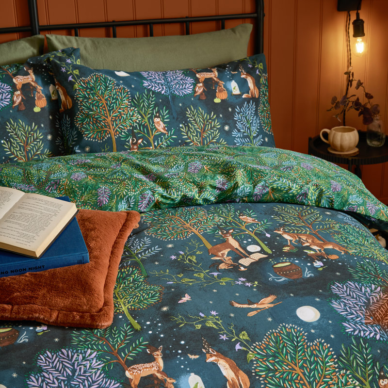 Woodland Ritual Abstract Duvet Cover Set, Single Duvet Cover + 1 Pillowcase