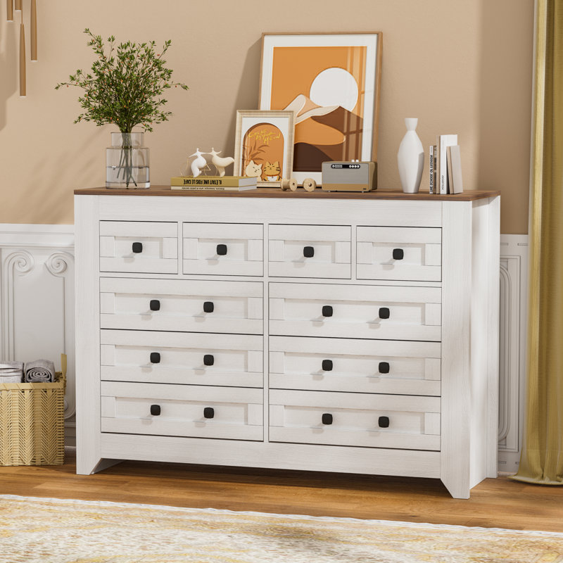 Commode 10 tiroirs blanche