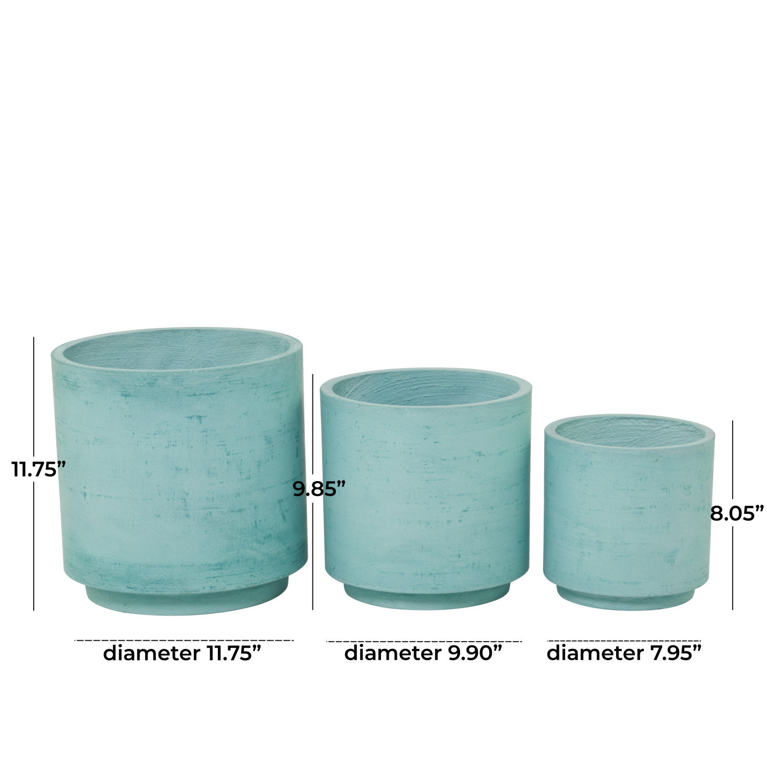 12" Ceramic Pot Planter, Turquoise