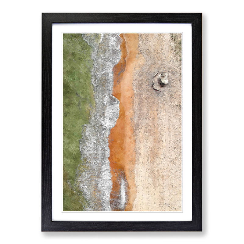 Aberdeen Beach in Scotland - Picture Frame Graphic Art, 36cm H x 27cm W x 2cm D, Black Framed