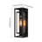 Polikron Classic Outdoor Wall Sconce 1 Light with Dusk to Dawn in Matte Black Rectangular-957323256