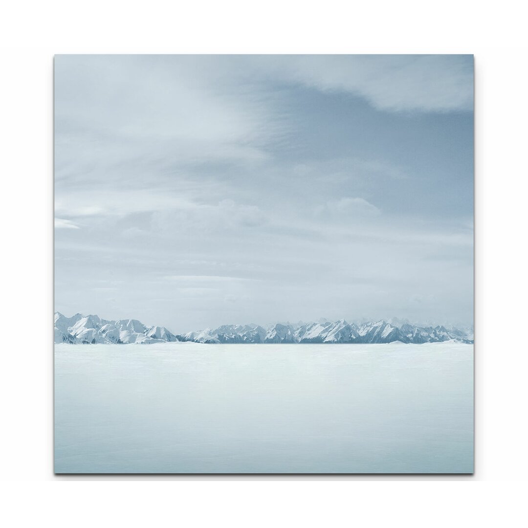 Leinwandbild Graue Winterlandschaft