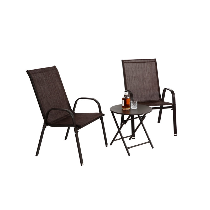 3 Piece Patio Set, Brown