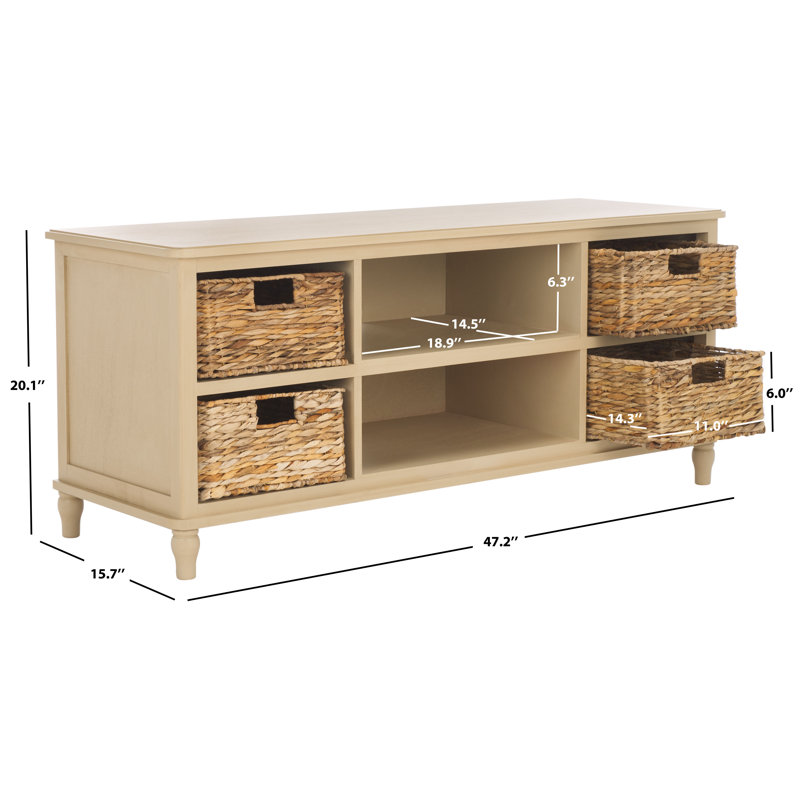 Santa Cruz Solid Wood TV Stand for TVs up to 50", Naturel