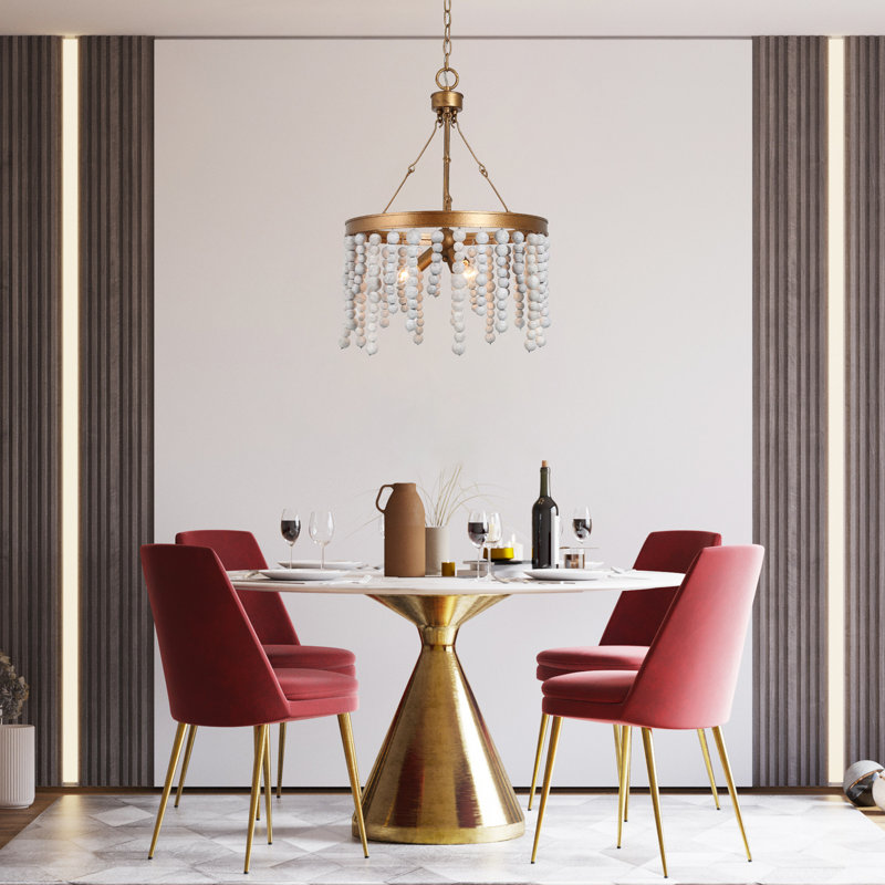 Advith 3 - Light Dimmable Empire Chandelier, Distressed Antique Gold