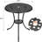 Patio Bistro Table, 24" Round Outdoor Coffee Table With 2" Umbrella Hole-1160217843