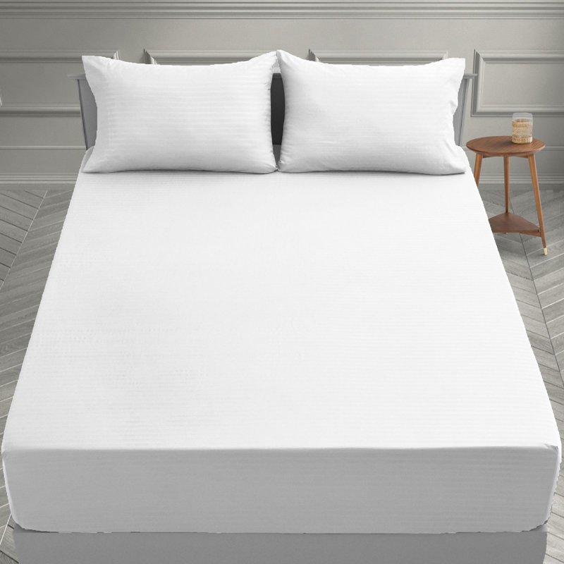 Ensemble de literie en microfibre avec draps-housse et drap-housse Lux Decor Collection, Taie d'oreiller très grande, Blanc