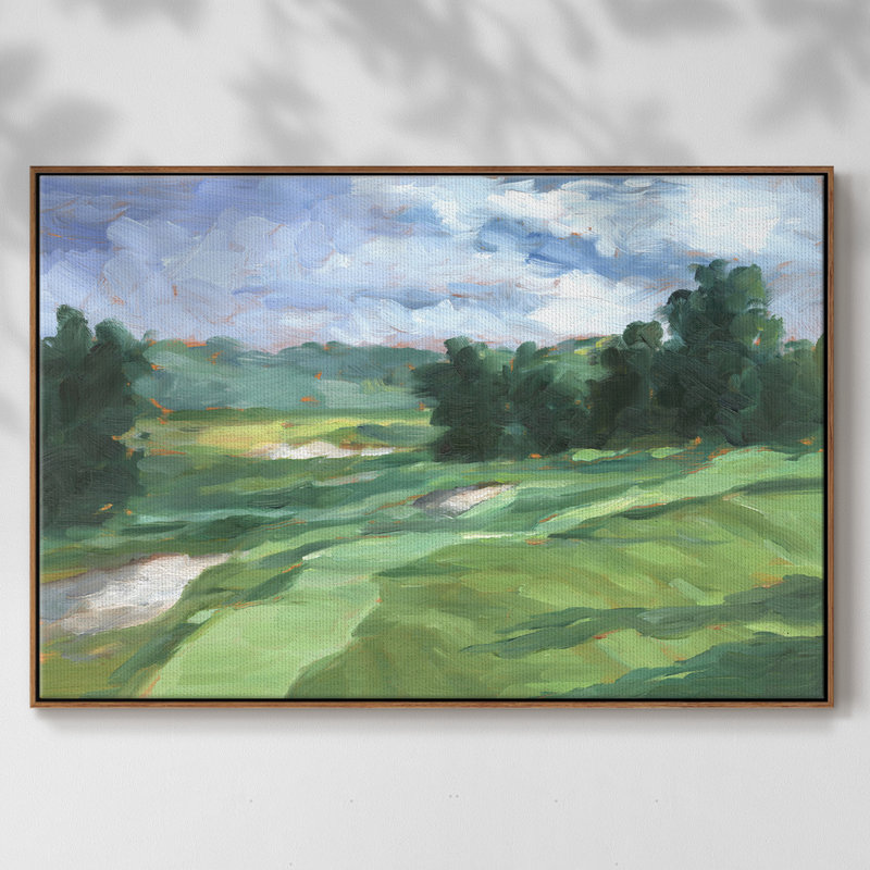 Golf Course Study IV, reproduction d'art sur toile, Noyer, H 27 po x l 41 po x P 2 po