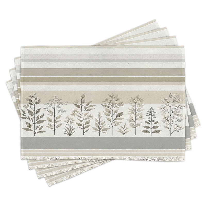 Polyester Striped Rectangle Placemat