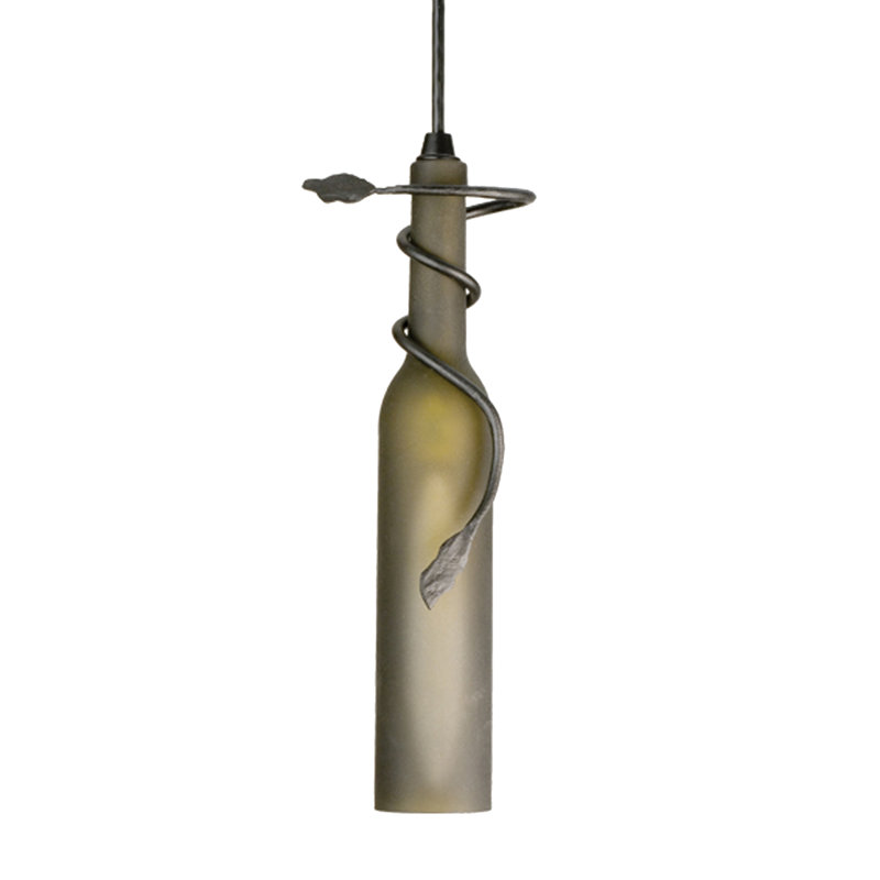 Greenbriar Oak 1 - Light Pendant, Frosted Green, 84" H x 2" W x 2" D