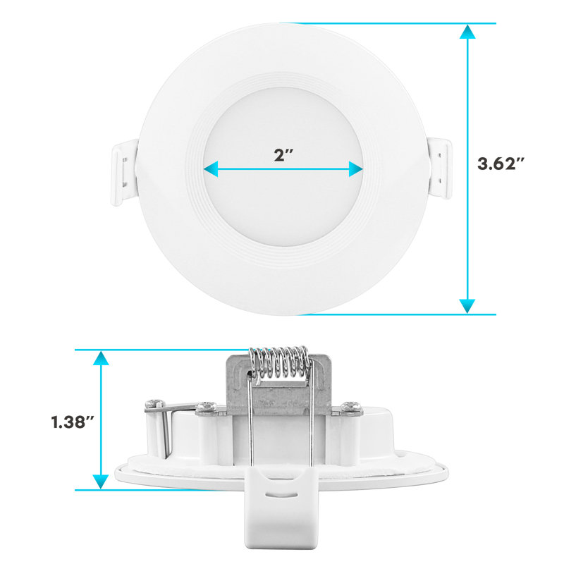 Ensemble d'éclairage encastré 3 "Ultra Slim