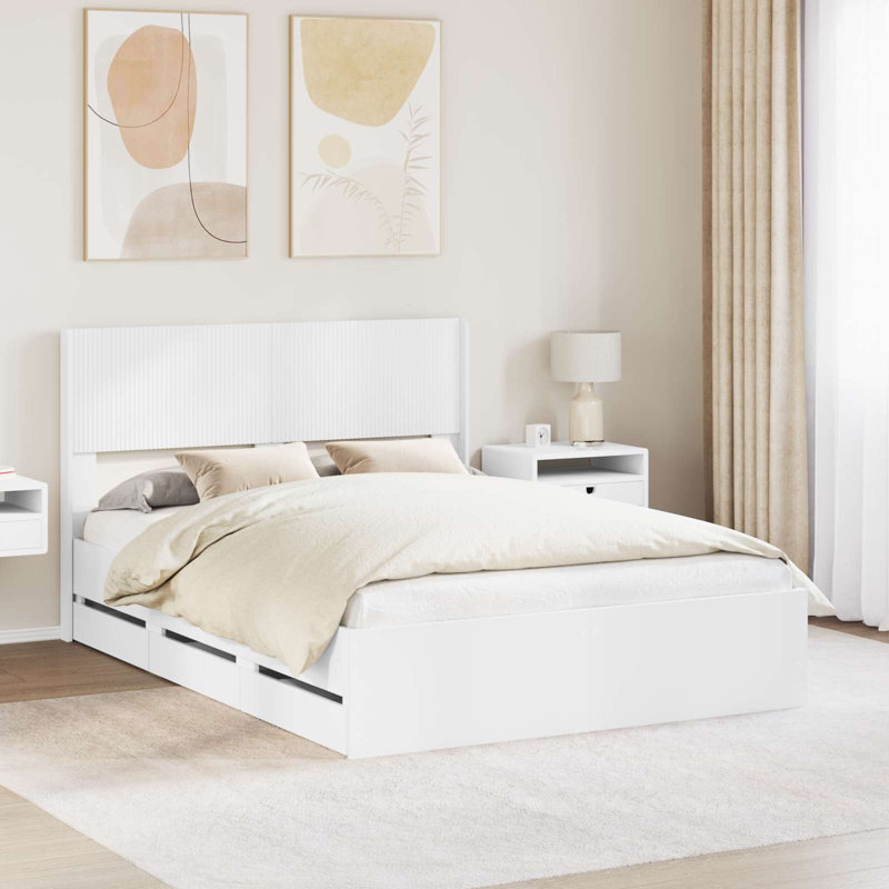 Bed, European Kingsize (160 x 200 cm), White