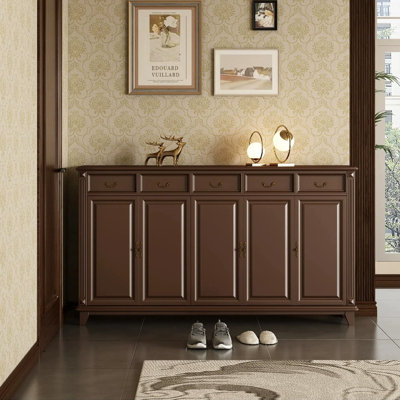 Walnut Solid Wood Shoe Storage Bench