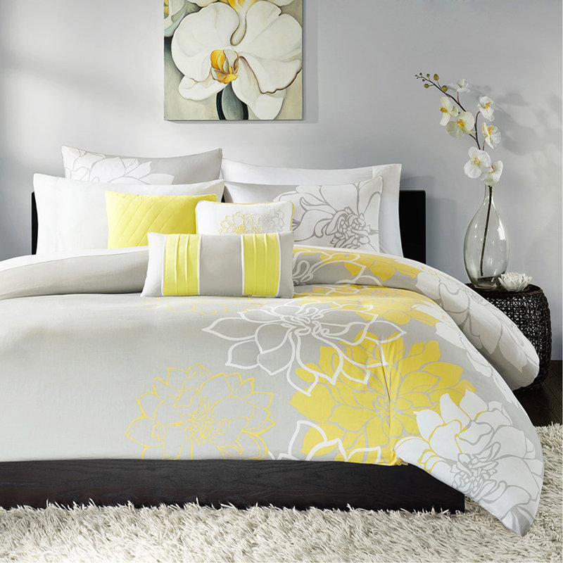 Ensemble de housse de couette 6 pièces très grand / très grand californien, King/Cal King Duvet Cover + 5 Additional Pieces