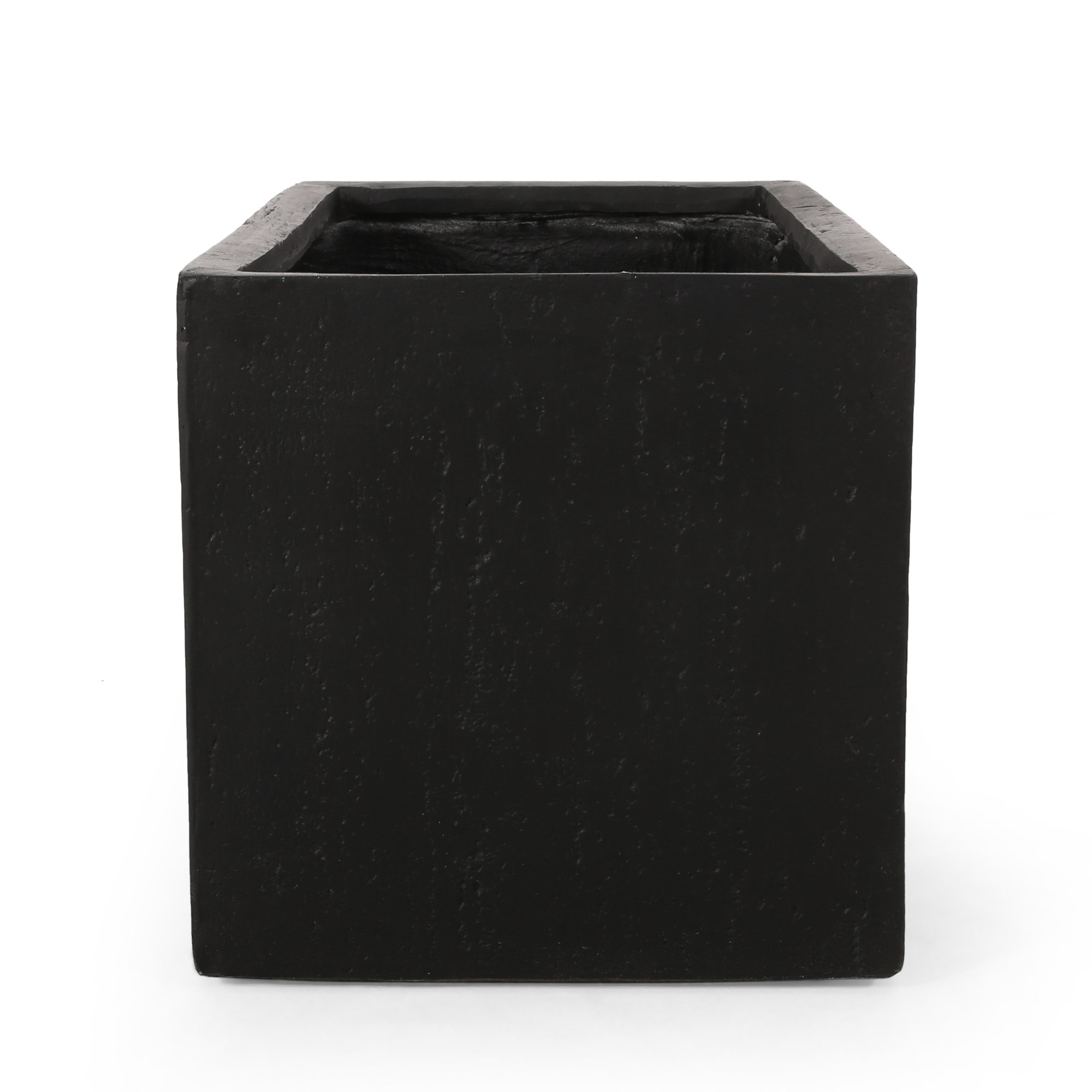 Shiner Lightweight Concrete Planter Box Set, Black, 18" H x 35.25" W x 18" D, 2