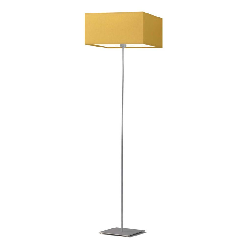 Attallah 156cm Traditional Floor Lamp, Mustard, Brushed Steel