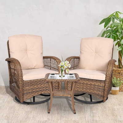 Enochs 2 - Person Patio Conversation Set with Cushions