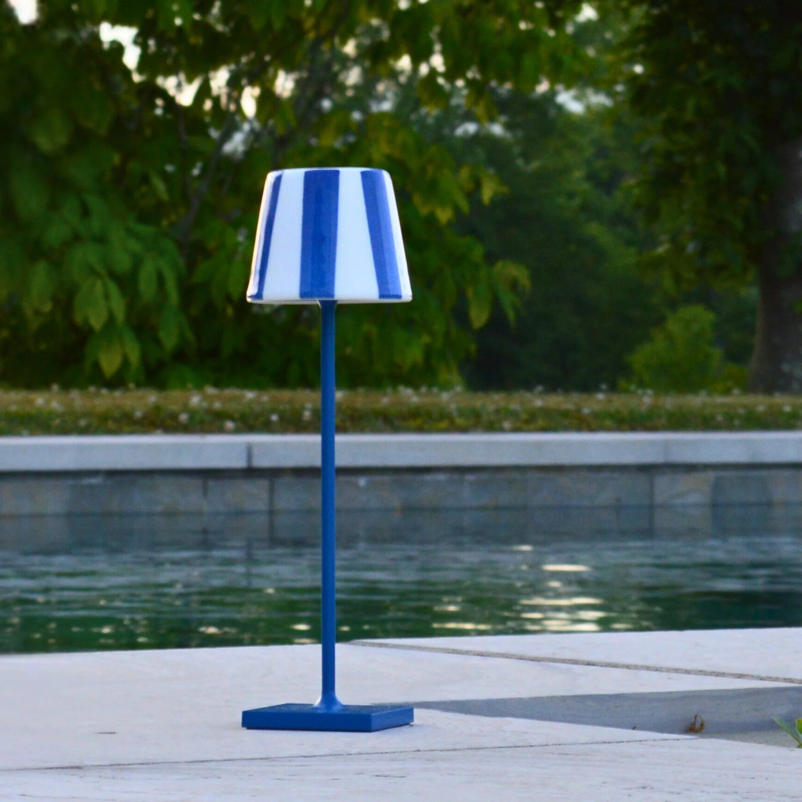 Poldina Pro Lido Lamp Shade, Blue Stripes
