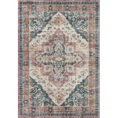 ELISE 5.3X7 6306-305 WINE/NAVY/TAN