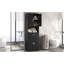 Grande armoire de salle de bain avec quatre portes, grand espace de rangement ouvert, armoire de rangement supérieure