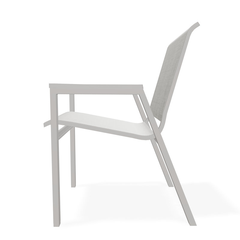 Bazza Outdoor Dining Chair, Smoke, Warm Gray
