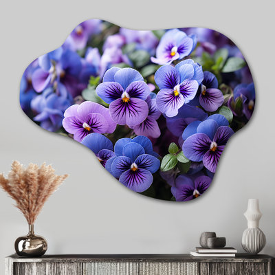 Soud - Cloud Pansies Wall Decor, sculpture murale asymétrique en métal