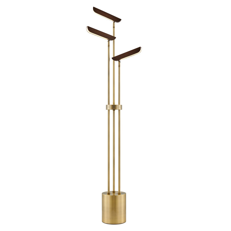 60'' Brown LED Tree Floor Lamp