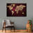 Maroon World Map Canvas Print-711803362