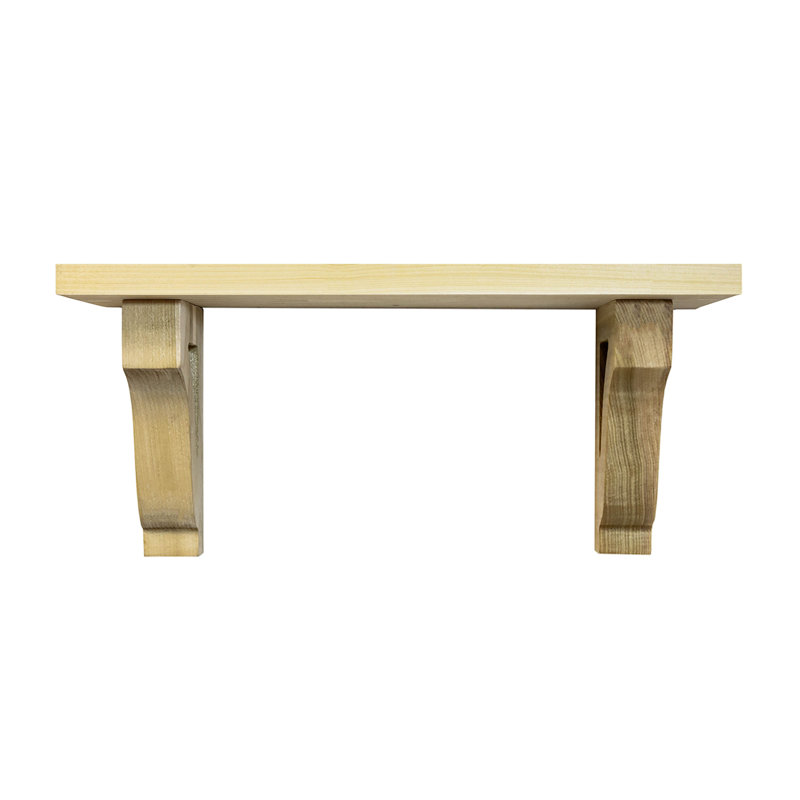 1" Shelves/W Corbels, 10" H x 52" W x 8" D