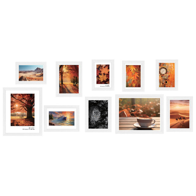 Picture Frame - Set of 10, White