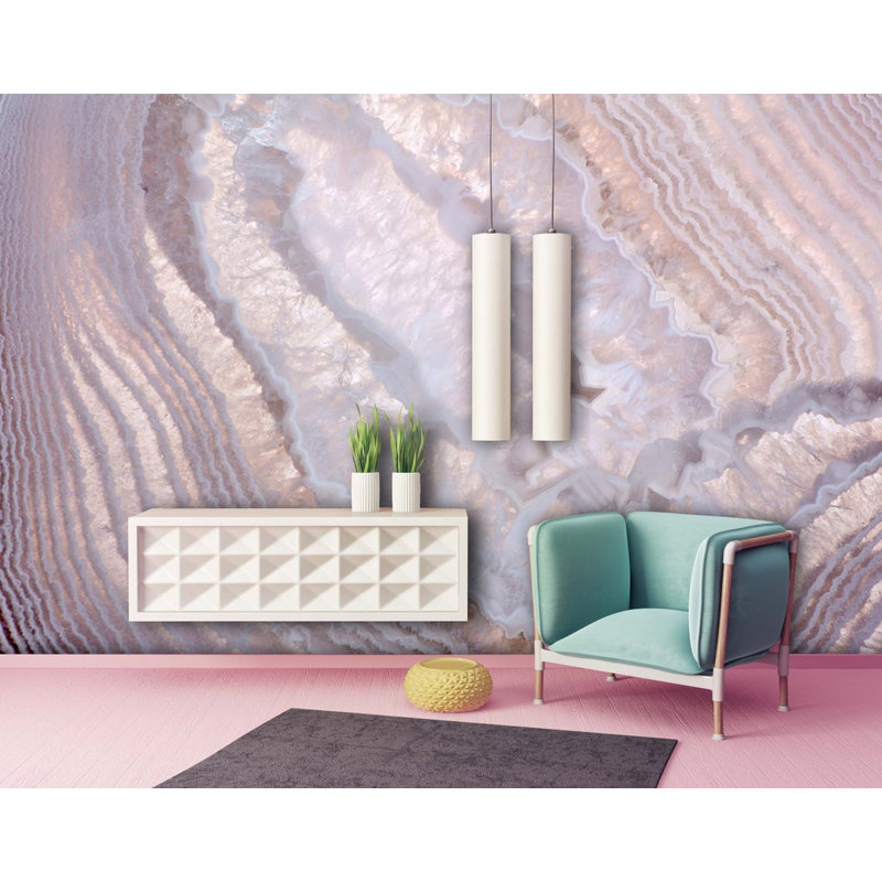 Structure avec fond abstrait moderne en agate clair amovible, L 9 po x l 15 po