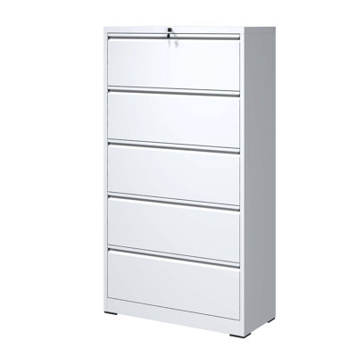 Makeace 64"H Modern 5-Drawer Metal Lateral Filing Cabinets with Lock for Home Office, Assembly Required