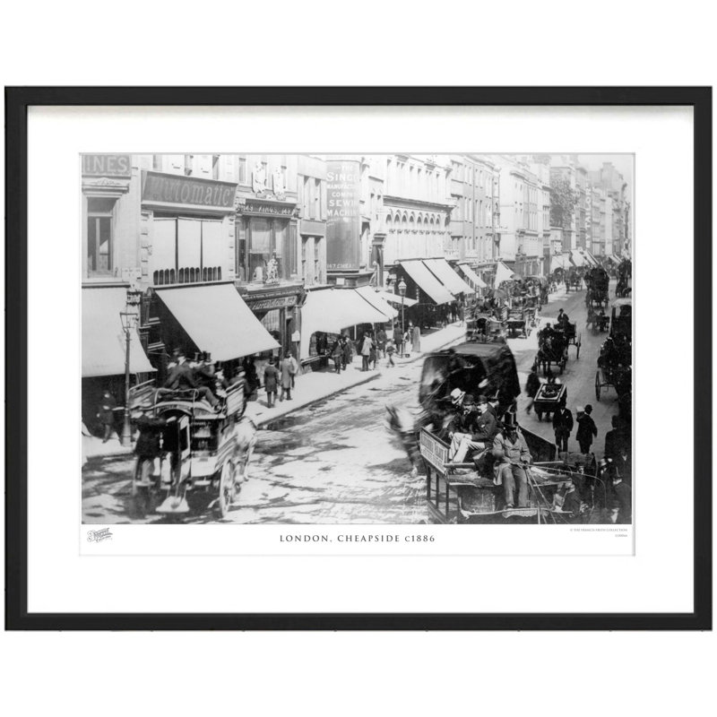 London, Cheapside C1886 by Francis Frith - Single Picture Frame Print, 45cm H x 60cm W x 2.3cm D