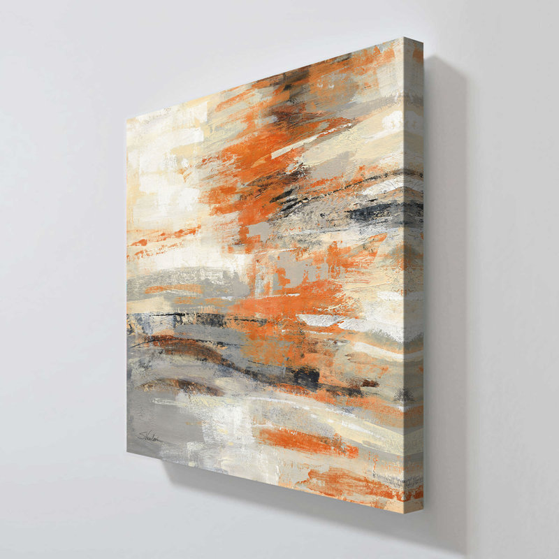 "Golden Dust Crop Orange" par Silvia Vassileva, reproduction sur toile, H 24 po x l 24 po x P 1,5 po