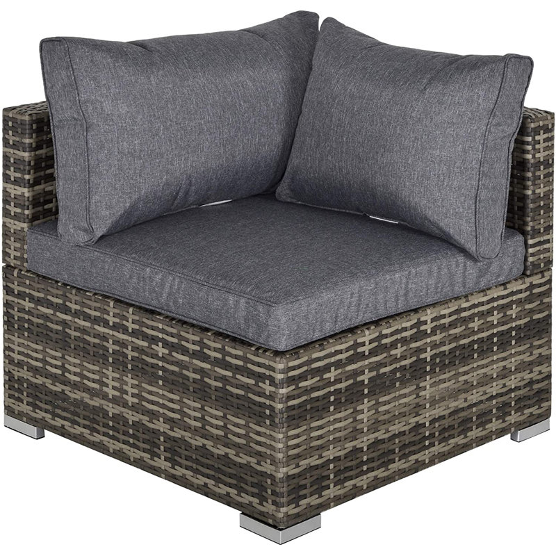 Gennett Wicker Outdoor Lounge Chair, Brown