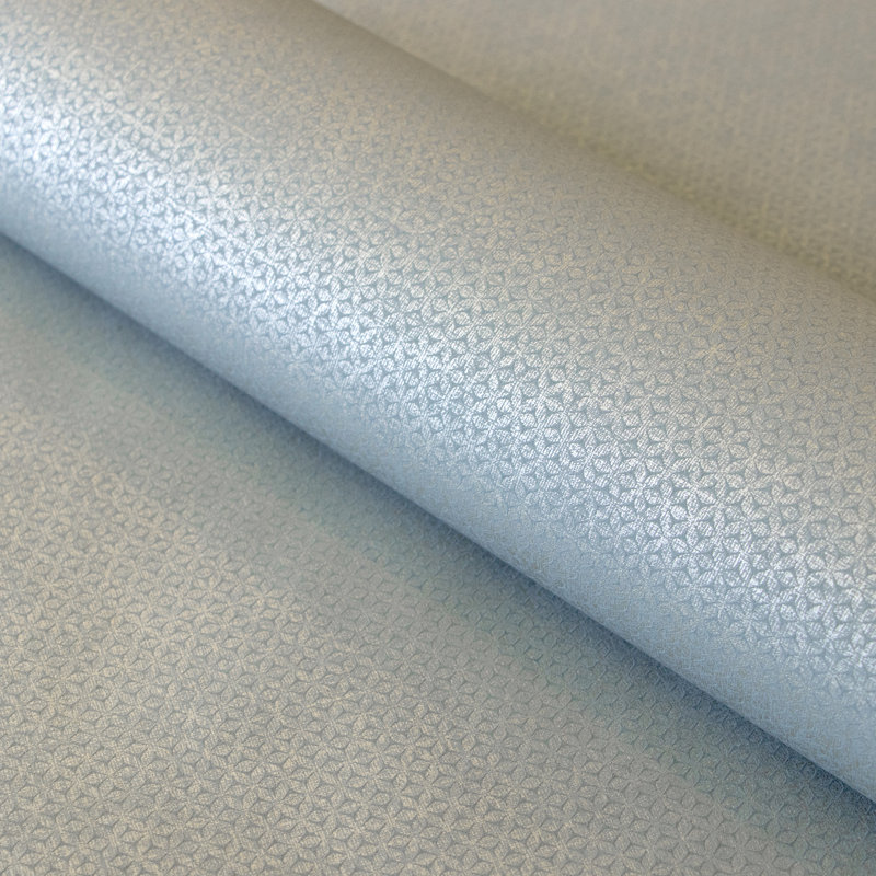 Haga Metallic Geometric Vignette Stripe 10.05m x 53cm Wallpaper Roll, Steel Blue