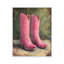 Plaque murale de bottes de vache rose patinée, design par Petal Prints Design