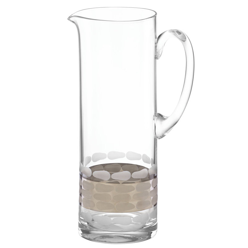 Truro 64oz. Glass Beverage Dispenser, Platinum