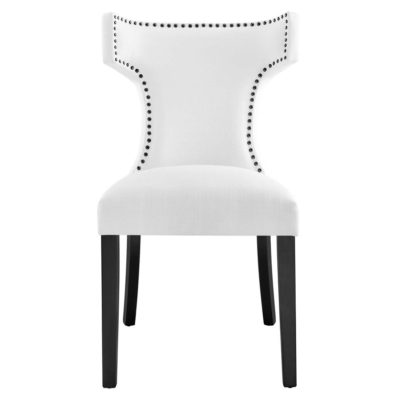 Modway Curve Fabric Dining Chair, White