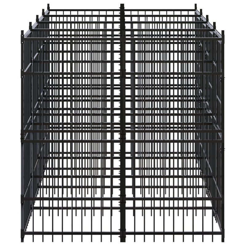 Chenil d'extérieur pour chien VidaXL, 151,2 po x 75,6 po x 78,7 po