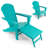 Baughn Plastic/Resin Adirondack Chair with Ottoman-864045595