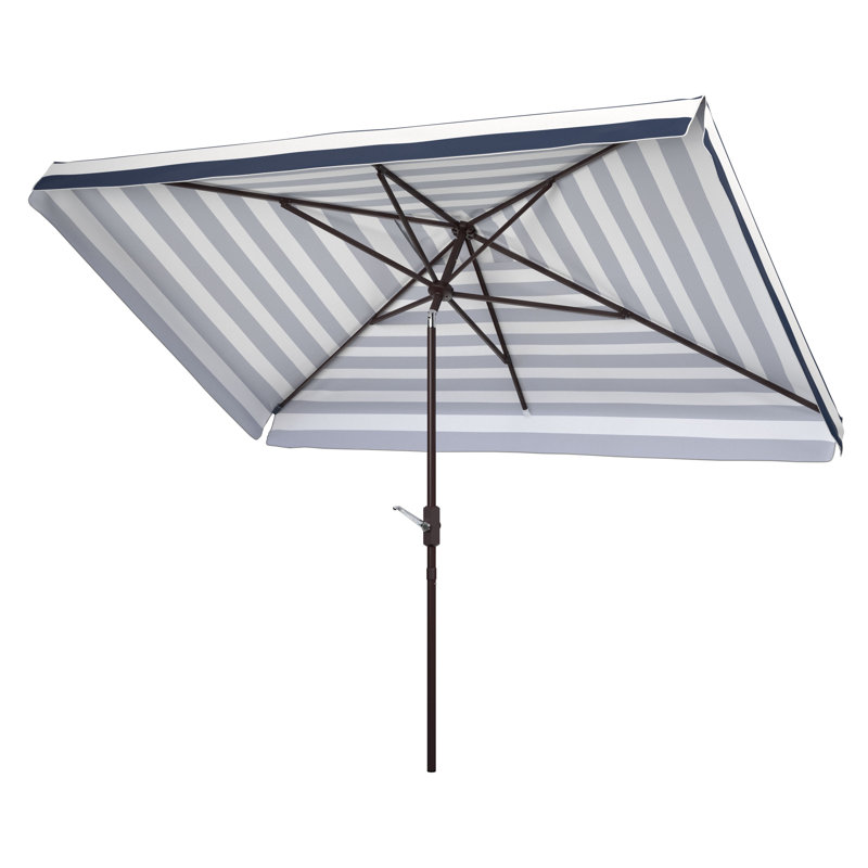 Birdie 118" Tilt Top Beach Umbrella, Black / White